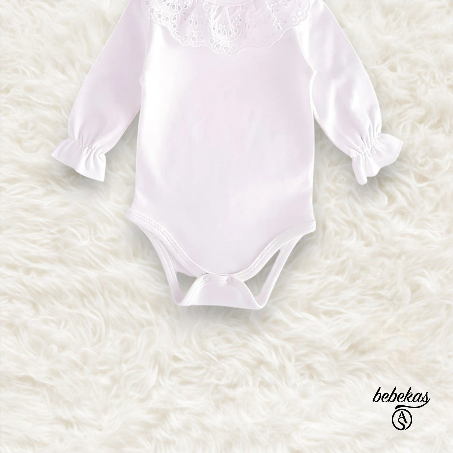 Kız Bebek %100 Pamuk Fiyonklu Body Yeşil Elbise